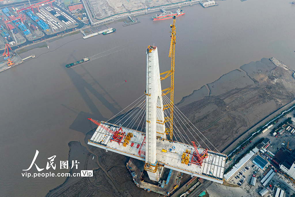 浙江寧波：甬江特大橋建設有序推進【2】