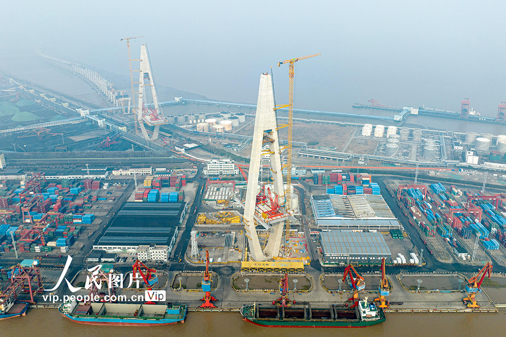 浙江寧波：甬江特大橋建設有序推進【3】