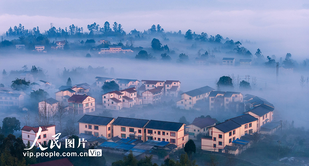 四川廣安：美麗晨霧繞鄉村【4】