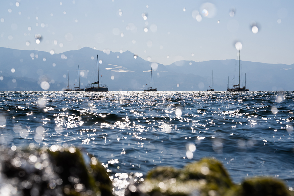 1月27日在雲南省玉溪市拍攝的撫仙湖上的游船。