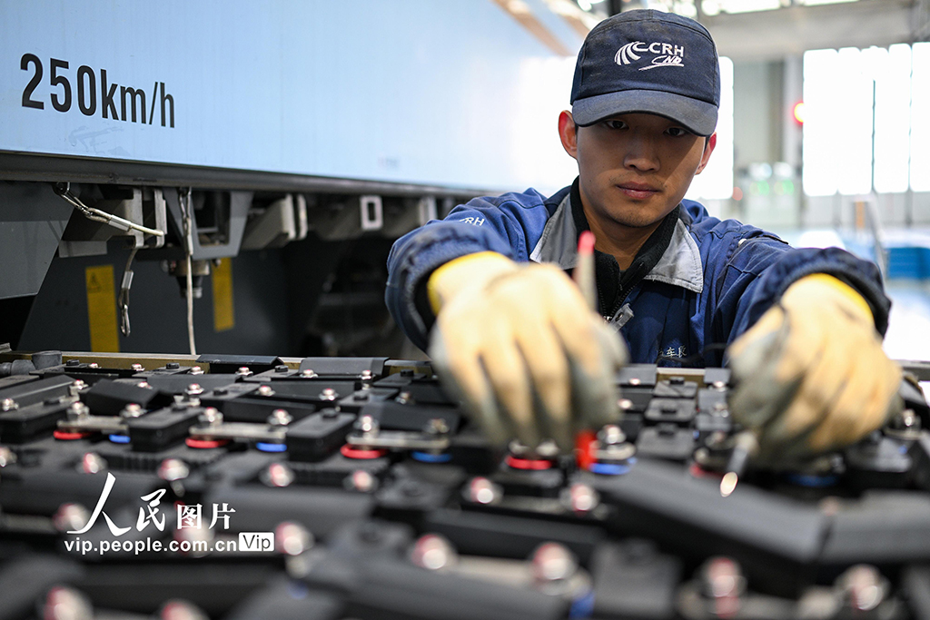 江蘇南京：動車“體檢”迎春運【9】