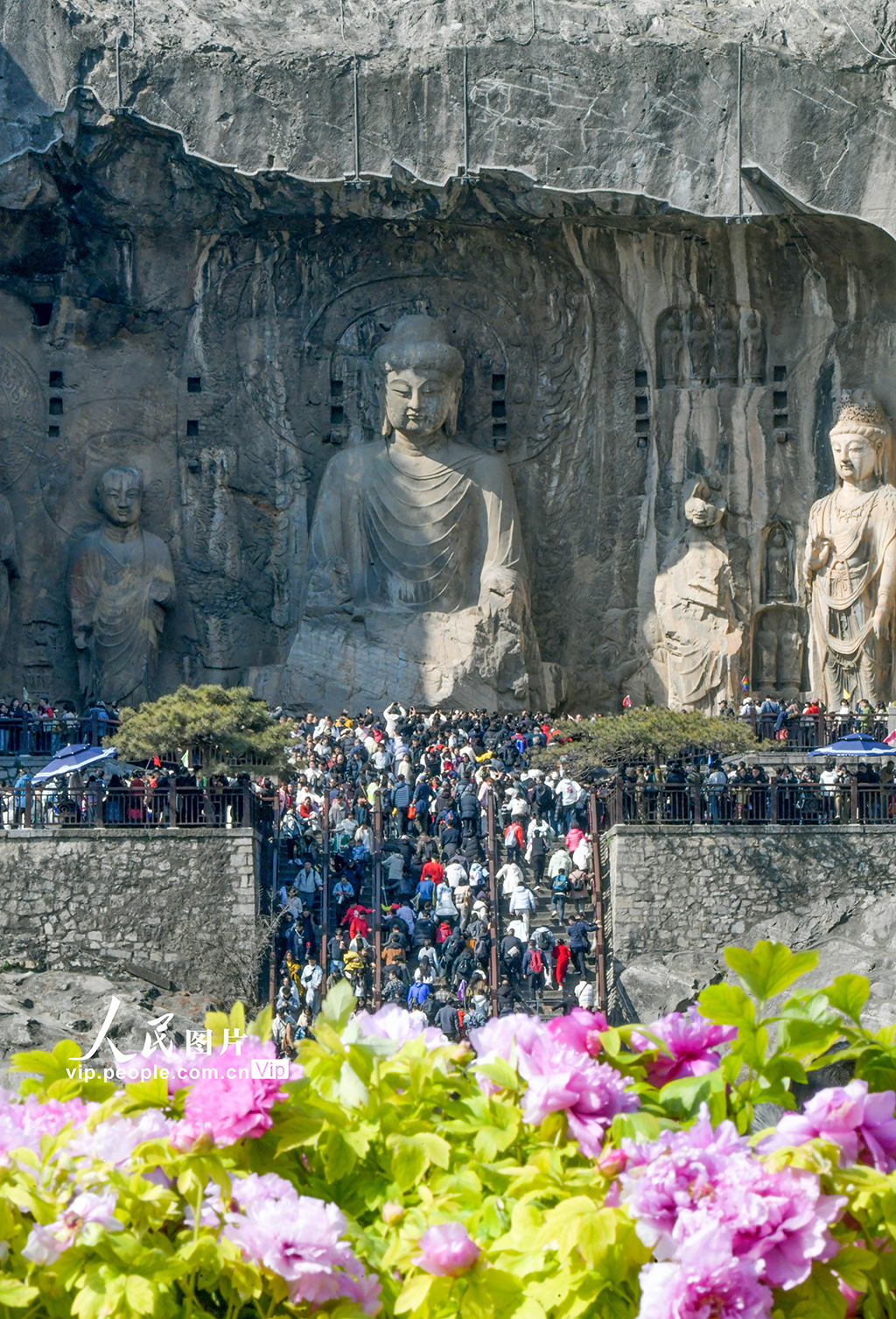 河南洛陽：龍門石窟景區游人如織【3】