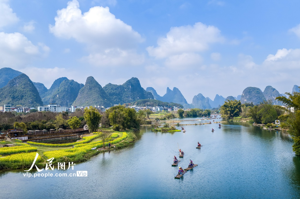廣西陽朔:遇龍河春意盎然引客來【2】