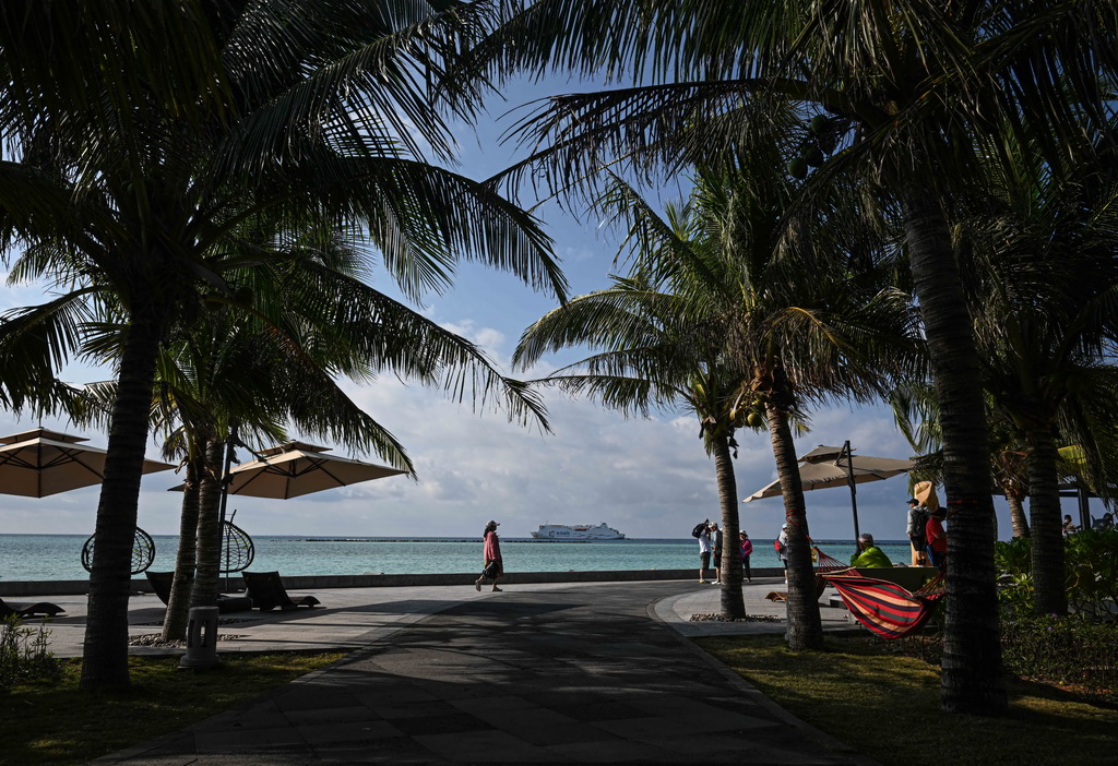 3月20日拍攝的海南三沙趙述島海岸景色。