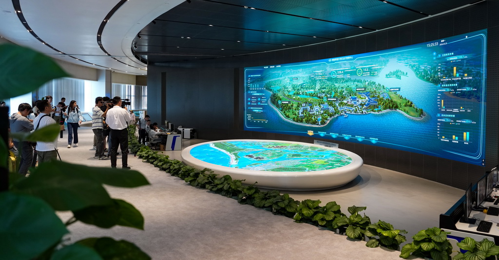 3月23日拍摄的博鳌零碳运行管理中心。