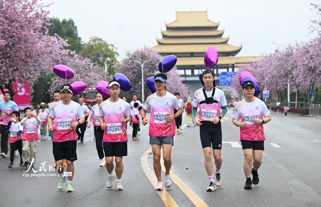 廣西柳州：花海賽道上演全民跑【3】