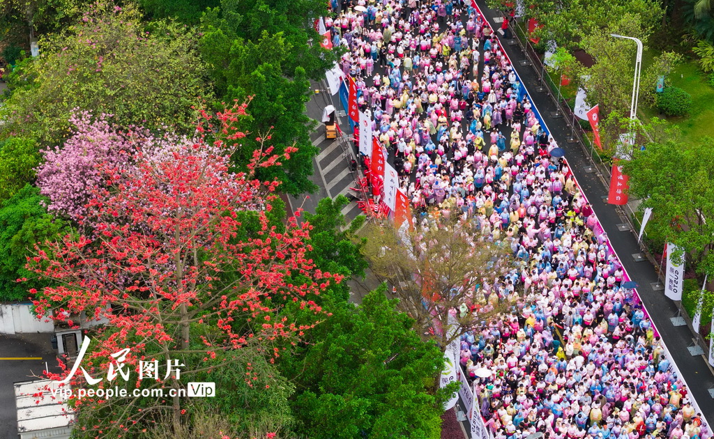 廣西柳州：花海賽道上演全民跑【4】