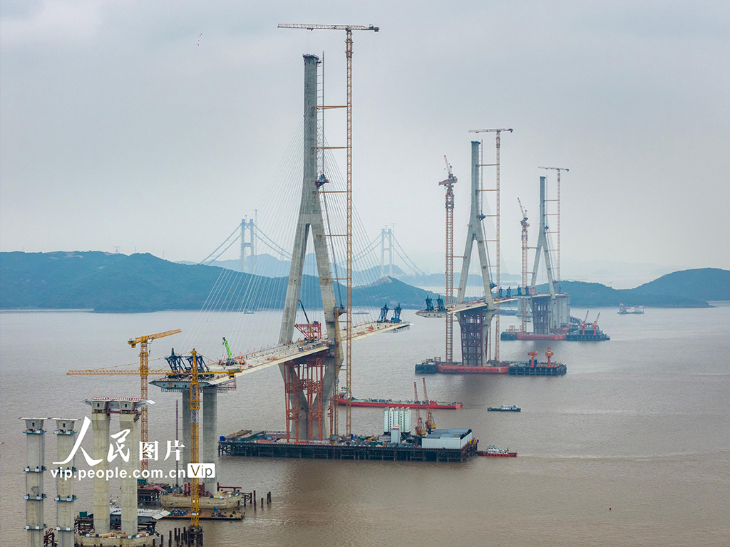 浙江：宁波舟山港六横公路大桥二期工程建设忙【3】
