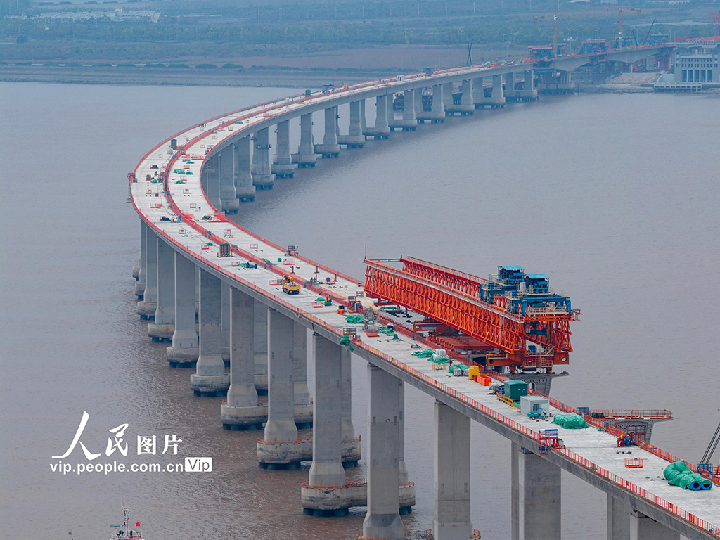 浙江：宁波舟山港六横公路大桥二期工程建设忙【4】