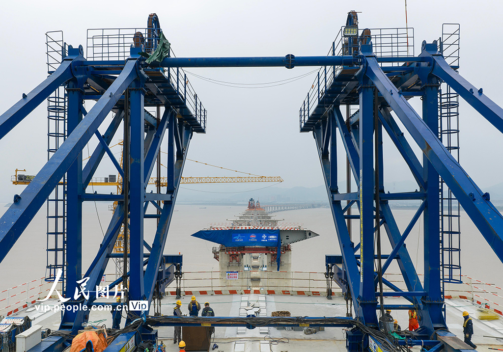 浙江：宁波舟山港六横公路大桥二期工程建设忙【6】