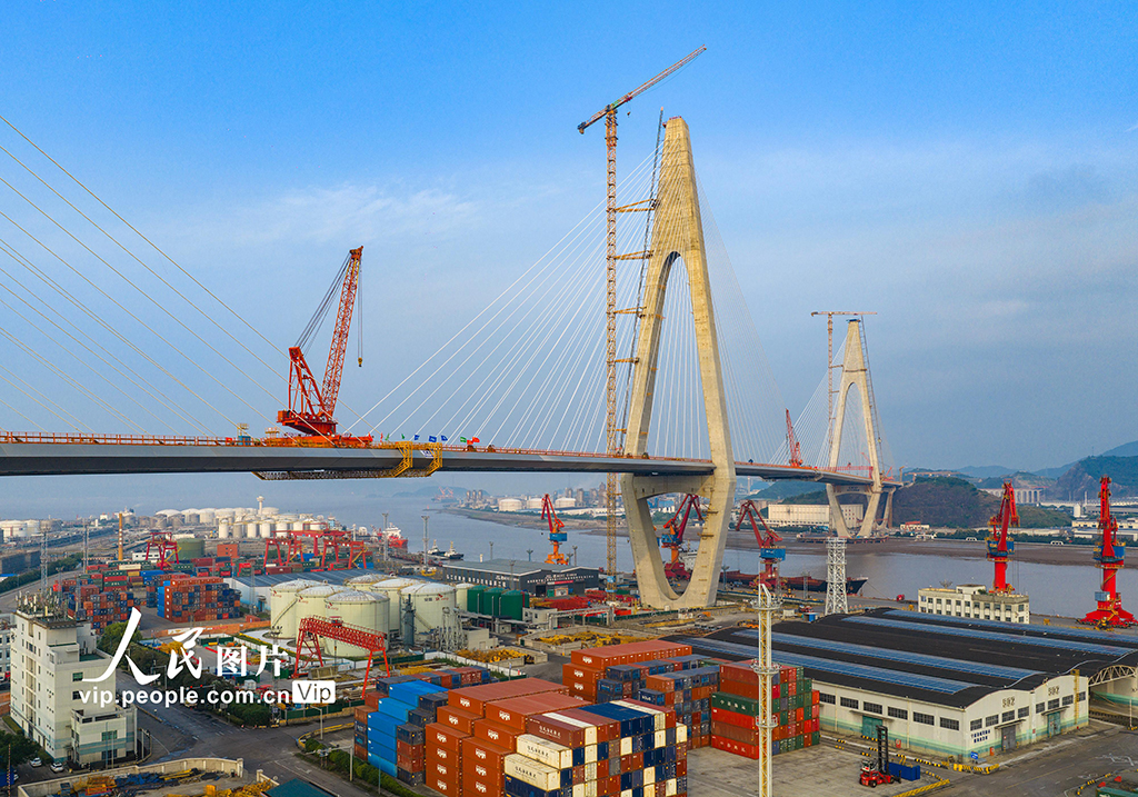 浙江宁波:甬江特大桥建设有序推进【2】