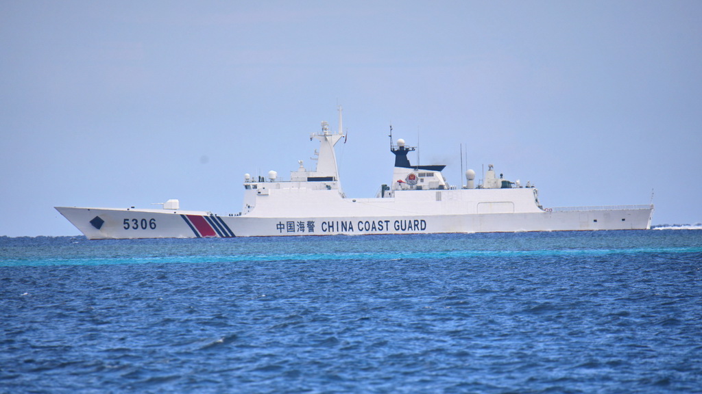 5月26日，中国海警东安舰在南海巡航。
