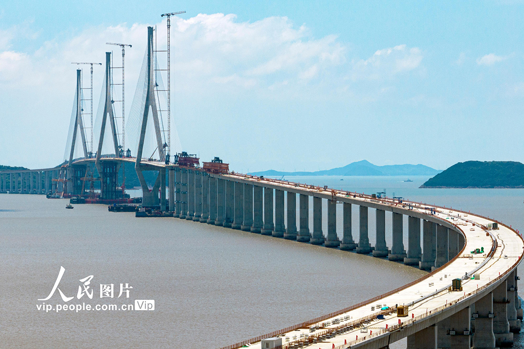 浙江：宁波舟山港六横公路大桥二期工程建设加速推进【2】