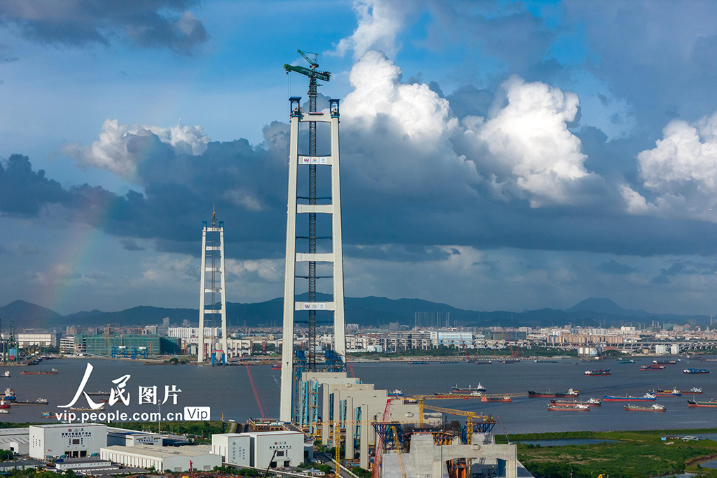 广东广州：狮子洋大桥建设正酣【4】