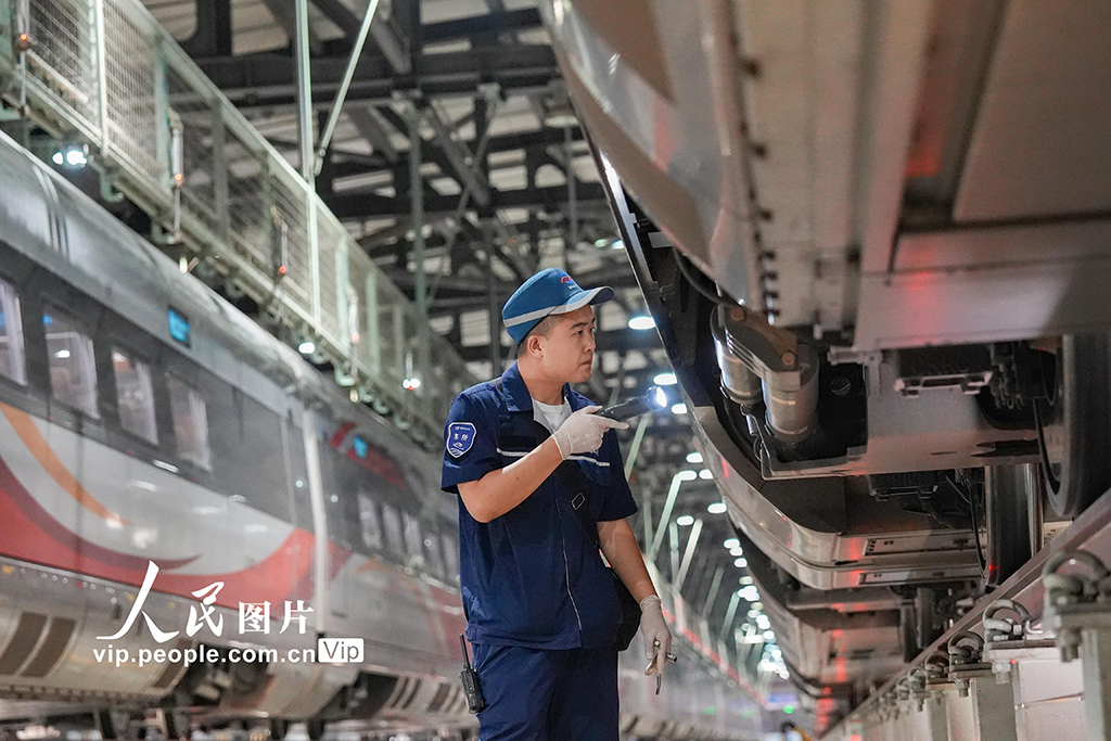 河南郑州:精细检修动车 保障暑运安全【4】