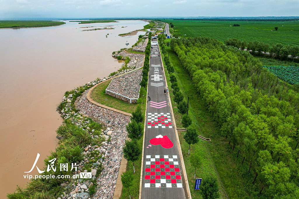 山西永济：道路彩绘助力黄河风情游【5】