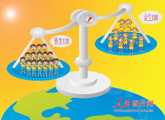 漫画:中国出生人口男女比例近120:100