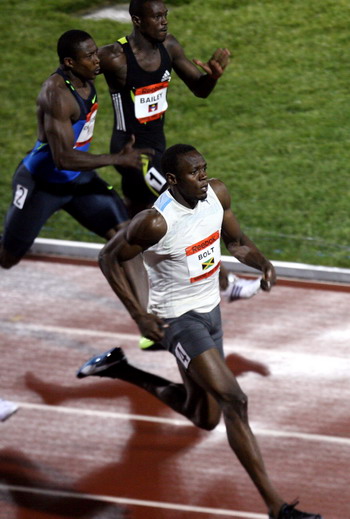 9秒72!博尔特创男子百米新世界纪录 (3)