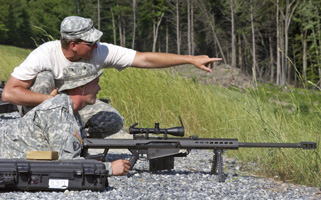 美军特训反器材狙击手 首次开远距离狙击课