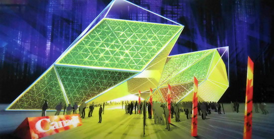 2010年上海世博会场馆示意图