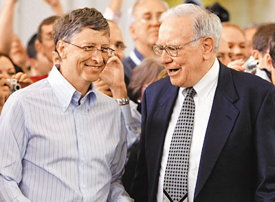 巴菲特、盖茨邀美国400大富豪捐出一半财富